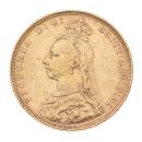 1890 Victoria Jubilee Head UK Full Sovereign Coin