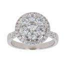 18ct White Gold 1.99ct Brilliant Cut Diamond Cluster Ring