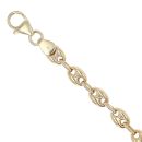 9ct Yellow Gold Button Bracelet 8"