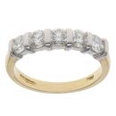 18ct Yellow Gold 1.00ct Brilliant Cut Diamond Five Stone Ring