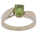 9ct Yellow Gold Peridot Single Stone Ring