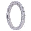 9ct White Gold 1.00ct Brilliant Cut Lab Grown Diamond Half Eternity Ring