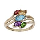 9ct Yellow Gold Multi Gemstone Fancy Ring