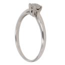 9ct White Gold 0.10ct Brilliant Cut Diamond Cluster Ring