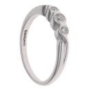 9ct White Gold 0.20ct Brilliant Cut Diamond Trilogy Ring