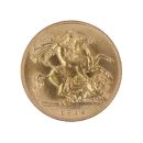 1914 George V Large Head UK Half Sovereign Coin