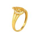 22ct Yellow Gold Ring Floral Plain Ring