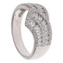 18ct White Gold 1.00ct Brilliant Cut Diamond Wishbone Ring