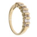 18ct Yellow Gold 0.65ct Brilliant and Baguette Cut Multi Row Fancy Ring