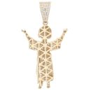 9ct Yellow Gold Cubic Zirconia Divine Child Pendant