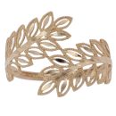 18ct Yellow Gold Two Row Leaf Ring