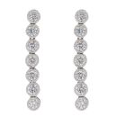 18ct White Gold 1.00ct Brilliant Cut Diamond Drop Earrings