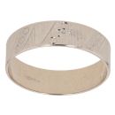 18ct White Gold 5.1mm Patterned Wedding Band