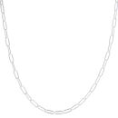 Silver Paperclip Chain 20"