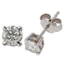 18ct White Gold Diamond Stud Earrings
