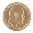1906 Edward VII Large Head UK Half Sovereign Coin