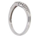 18ct White Gold 0.10ct Diamond Wishbone Ring