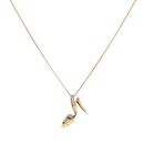 18ct Yellow Gold 0.15ct Brilliant Cut Diamond High Heel Pendant And Chain 18"
