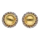 22ct Yellow And White Gold Fancy Stud Earrings