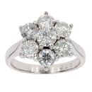 18ct White Gold 2.35ct Diamond Cluster Ring