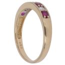 18ct Yellow Gold 0.20ct Brilliant Cut Diamond and Ruby Ring