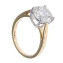 18ct Yellow Gold 3.00ct Brilliant Cut Lab Grown Diamond Solitaire Ring