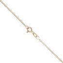 9ct Yellow Gold 0.10ct Diamond Fancy Pendant and Curb Chain 18"