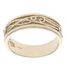 9ct Yellow Gold 0.03ct Diamond Clogau Ring
