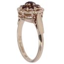 9ct Yellow Gold Garnet Cluster Ring