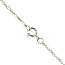 9ct Yellow Gold 0.25ct Brilliant Cut Lab Grown Diamond Cluster Drop Chain 16"