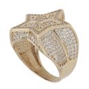 9ct Yellow Gold Cubic Zirconia Star Ring