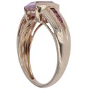 9ct Yellow Gold Rose Quartz and Pink Tourmaline Ring