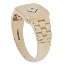 9ct Yellow Gold 0.01ct Brilliant Cut Diamond Signet Ring