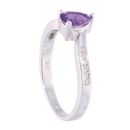 9ct White Gold Amethyst and Diamond Dress Ring