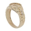 9ct Yellow Gold 0.02ct Diamond Watch Style Signet Ring