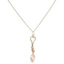 9ct Yellow and Rose Gold Clogau Lovespoon Pendant and Chain 18"