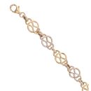 14ct Yellow and White Gold Celtic Fancy Bracelet 8"