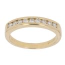 18ct Yellow Gold 0.25ct Brilliant Cut Diamond Half Eternity Ring
