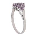 18ct White Gold Pink Topaz Cluster Ring