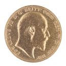 1909 Edward VII Large Head UK Full Sovereign Coin