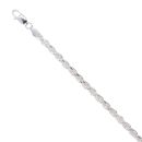 Silver D Cut Rope Bracelet 7" By Icesia