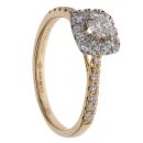 18ct Yellow Gold 0.50ct Brilliant Cut Diamond Cluster Ring