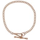 9ct Rose Gold T-Bar Curb Bracelet 7.5"