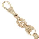 9ct Yellow Gold Patterned Stars and Bars Tulip Bracelet 7.5"