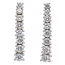 9ct White Gold 0.85ct Brilliant Cut Lab Grown Diamond Drop Earrings