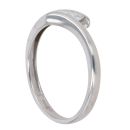 9ct White Gold Two Stone Twist Cubic Zirconia Ring