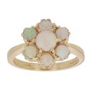 18ct Yellow Gold Opal Cluster Ring