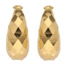 22ct Yellow Gold Faceted Hoop Earrings