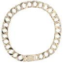 9ct Yellow Gold Square Patterned Curb Bracelet 8"