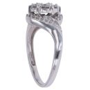 18ct White Gold 0.75ct Brilliant Cut Diamond Cluster Ring